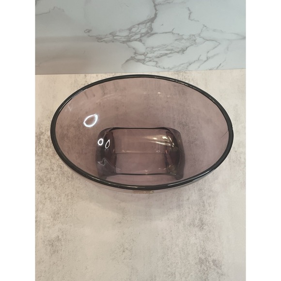 Vtg Viking Amethyst Scroll Oval Bowl Hand Made - Picture 4 of 9